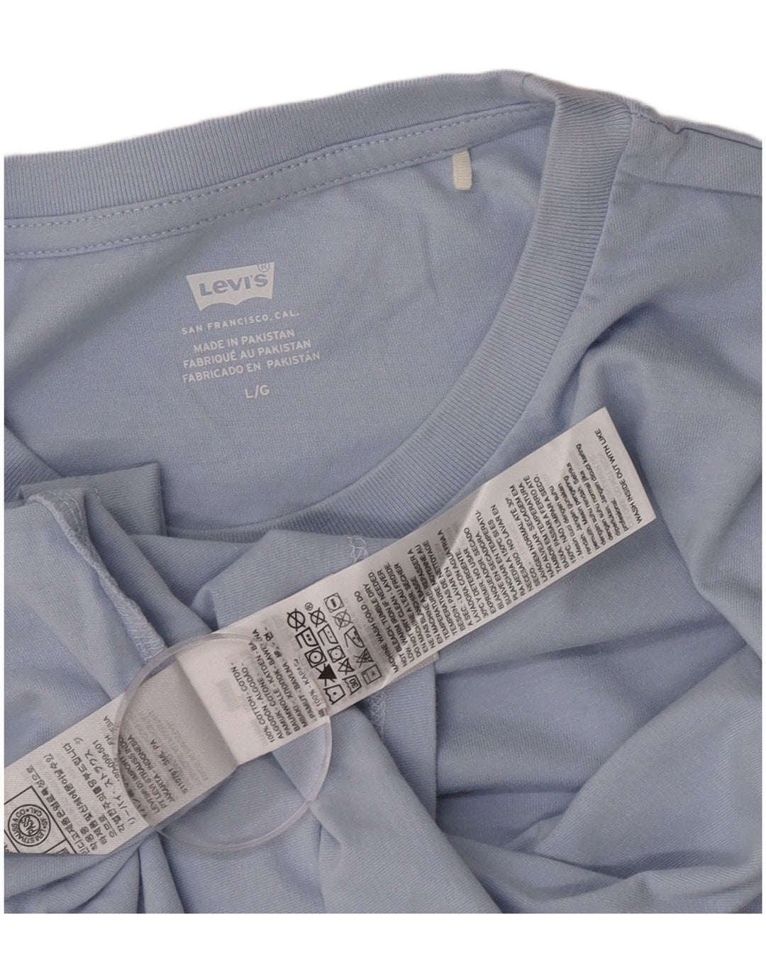 Levi's ženska majica kratkih rukava UK 16 Large Blue Cotton