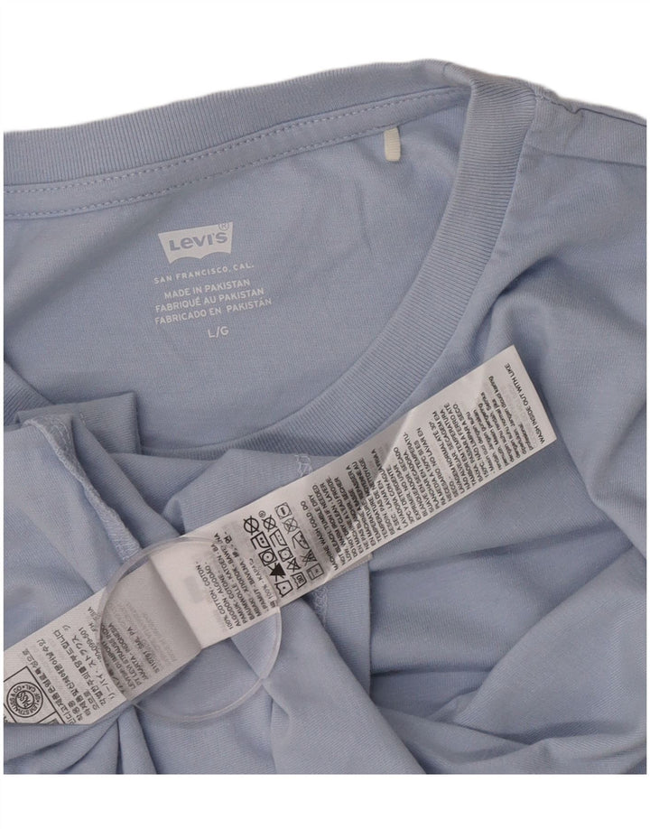 Levi's ženska majica kratkih rukava UK 16 Large Blue Cotton