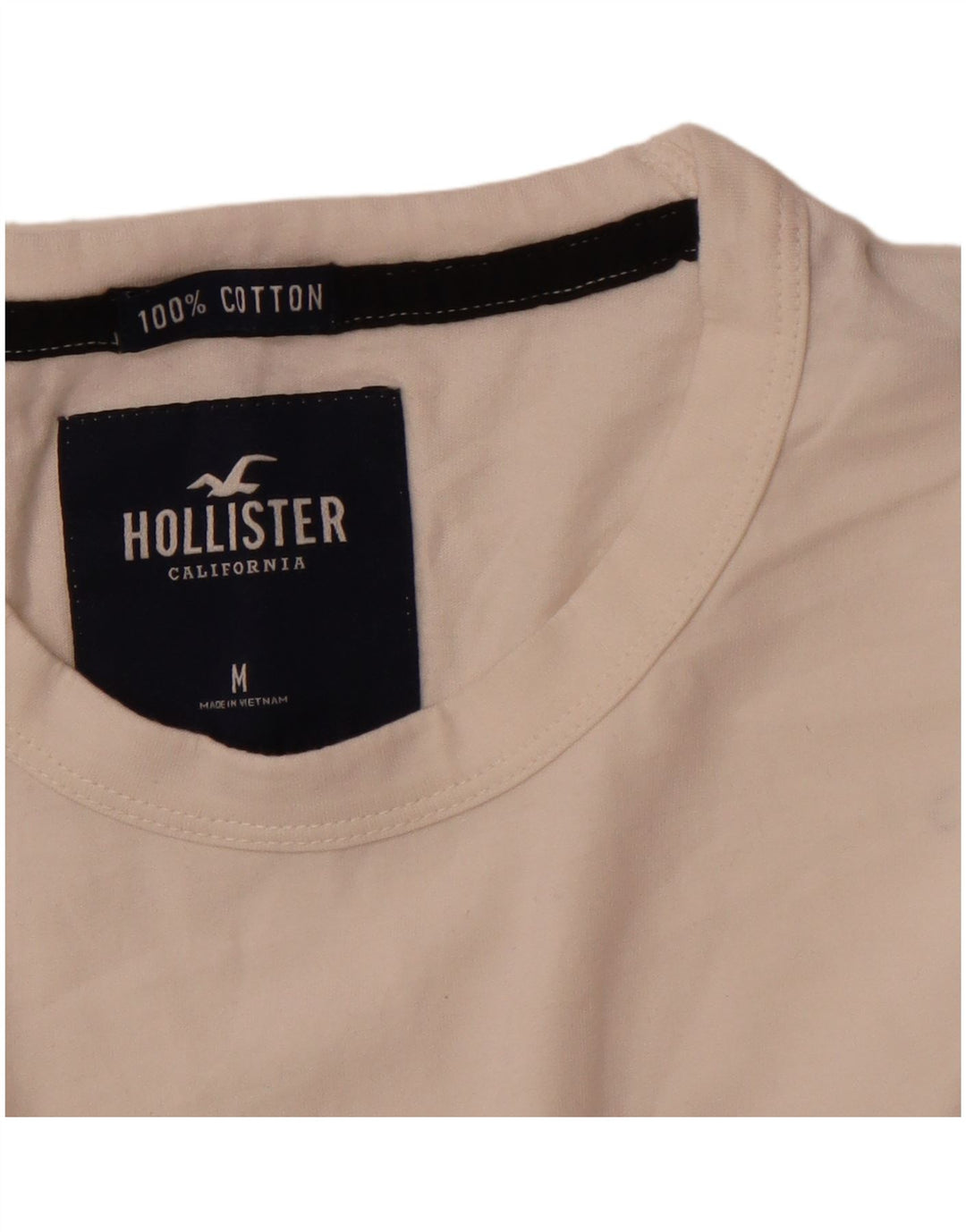 HOLLISTER Muška grafička majica dugih rukava srednje bijele boje, pamuk