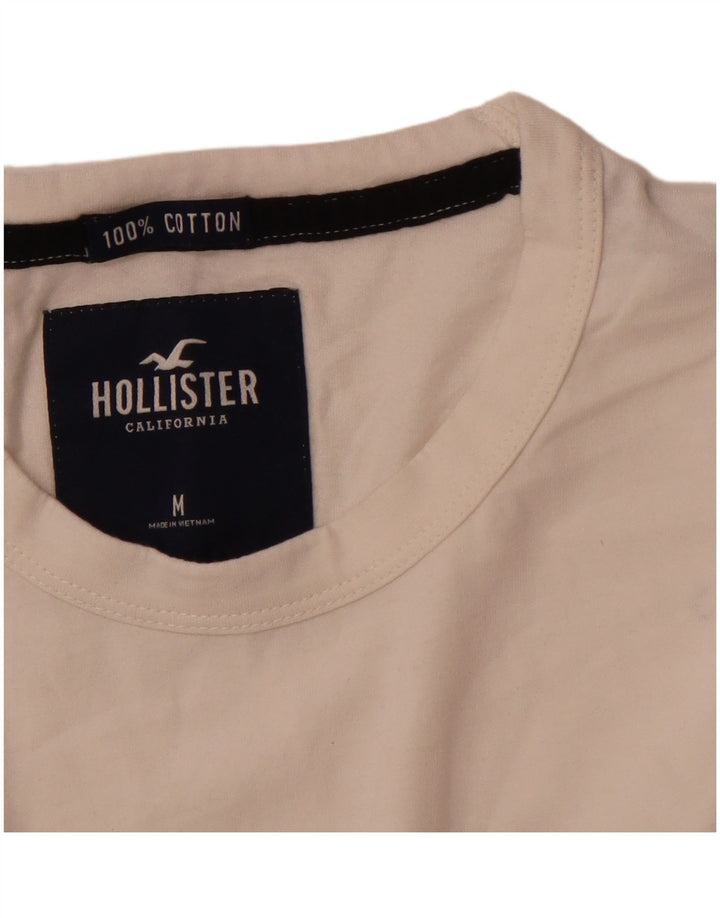 HOLLISTER Muška grafička majica dugih rukava srednje bijele boje, pamuk