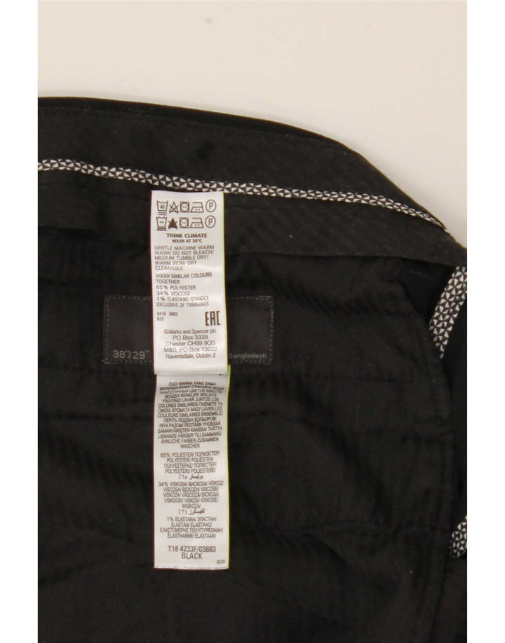 Marks & Spencer muške uske hlače W38 L29 crni poliester