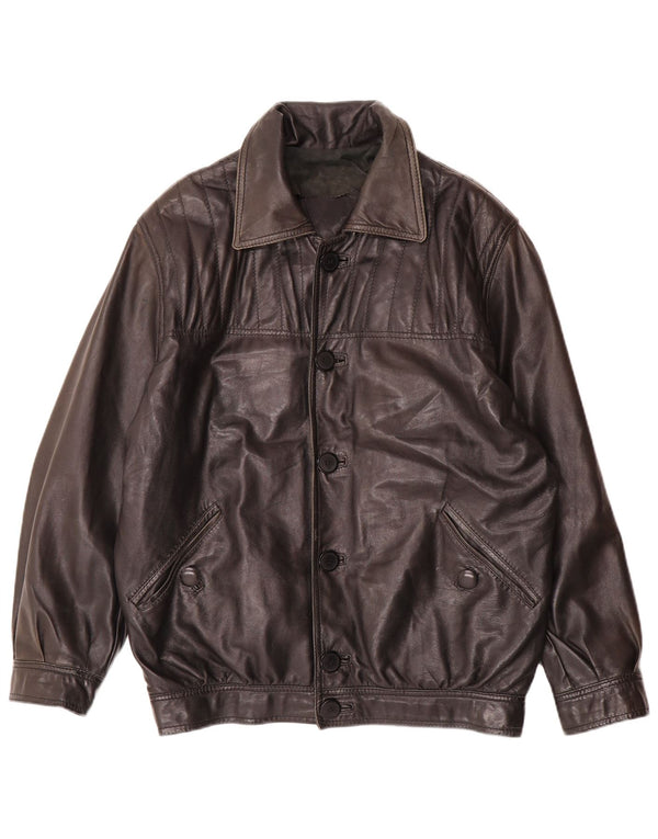 VINTAGE muška kožna jakna UK 40 velika crna koža