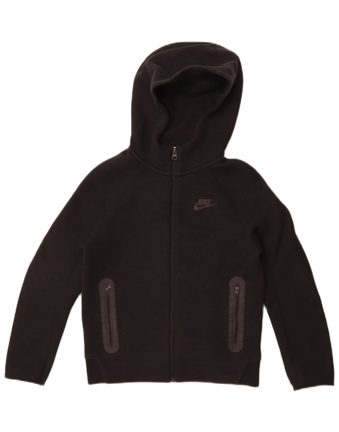 Nike Boys Zip Hoodie pulover 10-11 Years Medium Black Pamuk