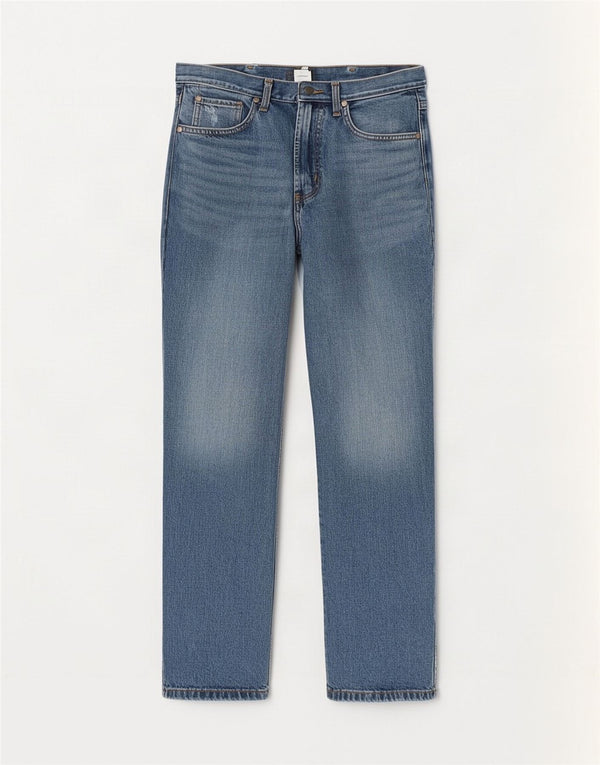 Wrangler Mens Evolution Straight Jeans W32 L34 Plavi pamuk