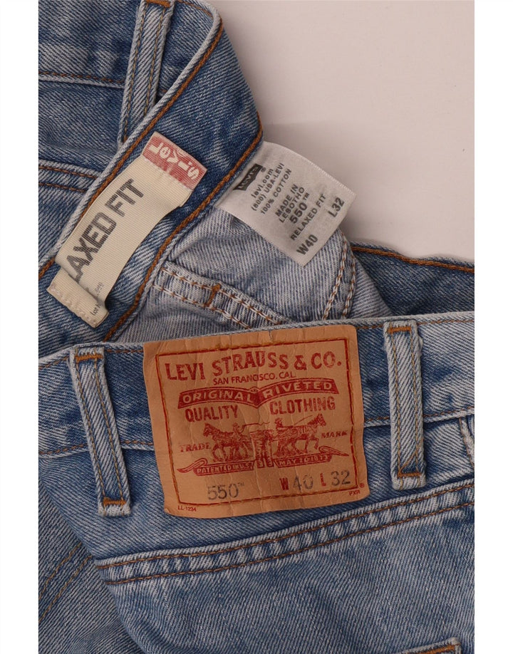 LEVI'S muške 550 ravne traperice opuštenog kroja W40 L32 plavi pamuk