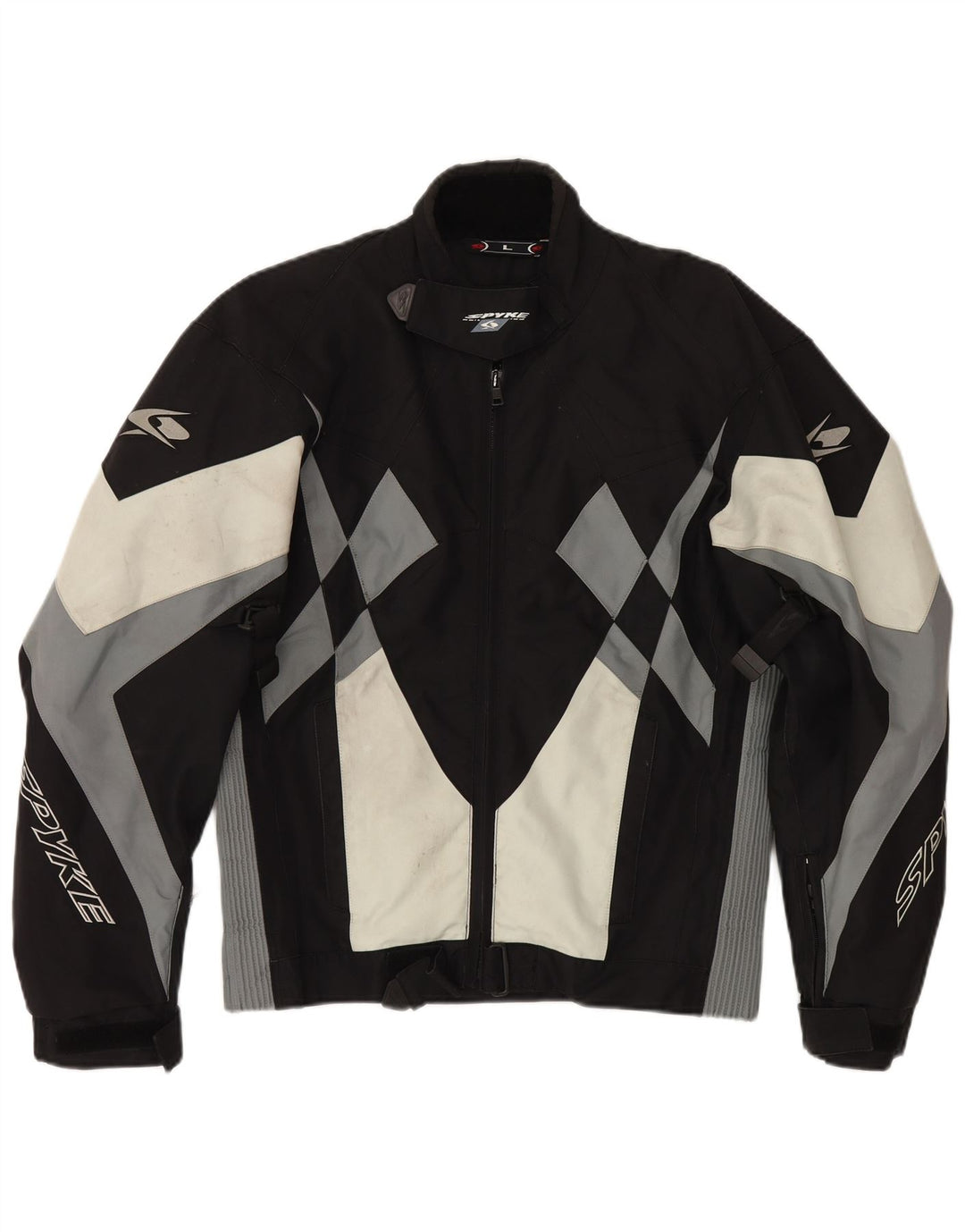 Spyke muška grafička bomber jakna UK 40 Large Black Colourblock Biker