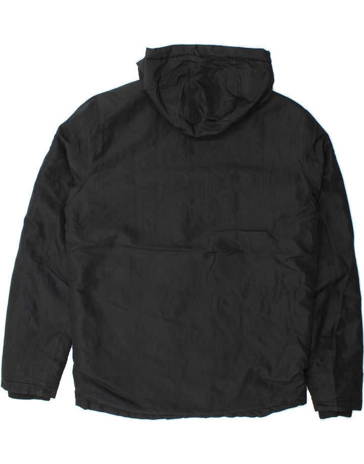 JACK & JONES Mens Hooded Windbreaker Jacket UK 38 Medium Black Vintage Jack & Jones and Second-Hand Jack & Jones from Messina Hembry 