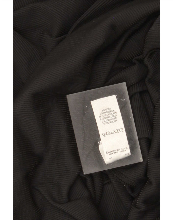 Marks & Spencer ženska maksi haljina UK 10 Mala crna najlonska