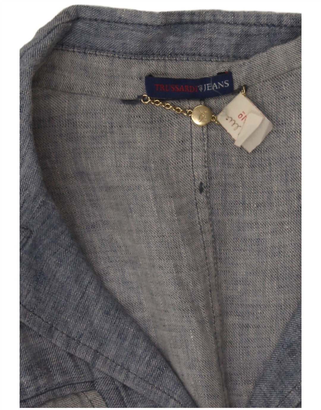 Ženska traper jakna s 3 gumba Trussardi Jeans UK 10 Small Blue