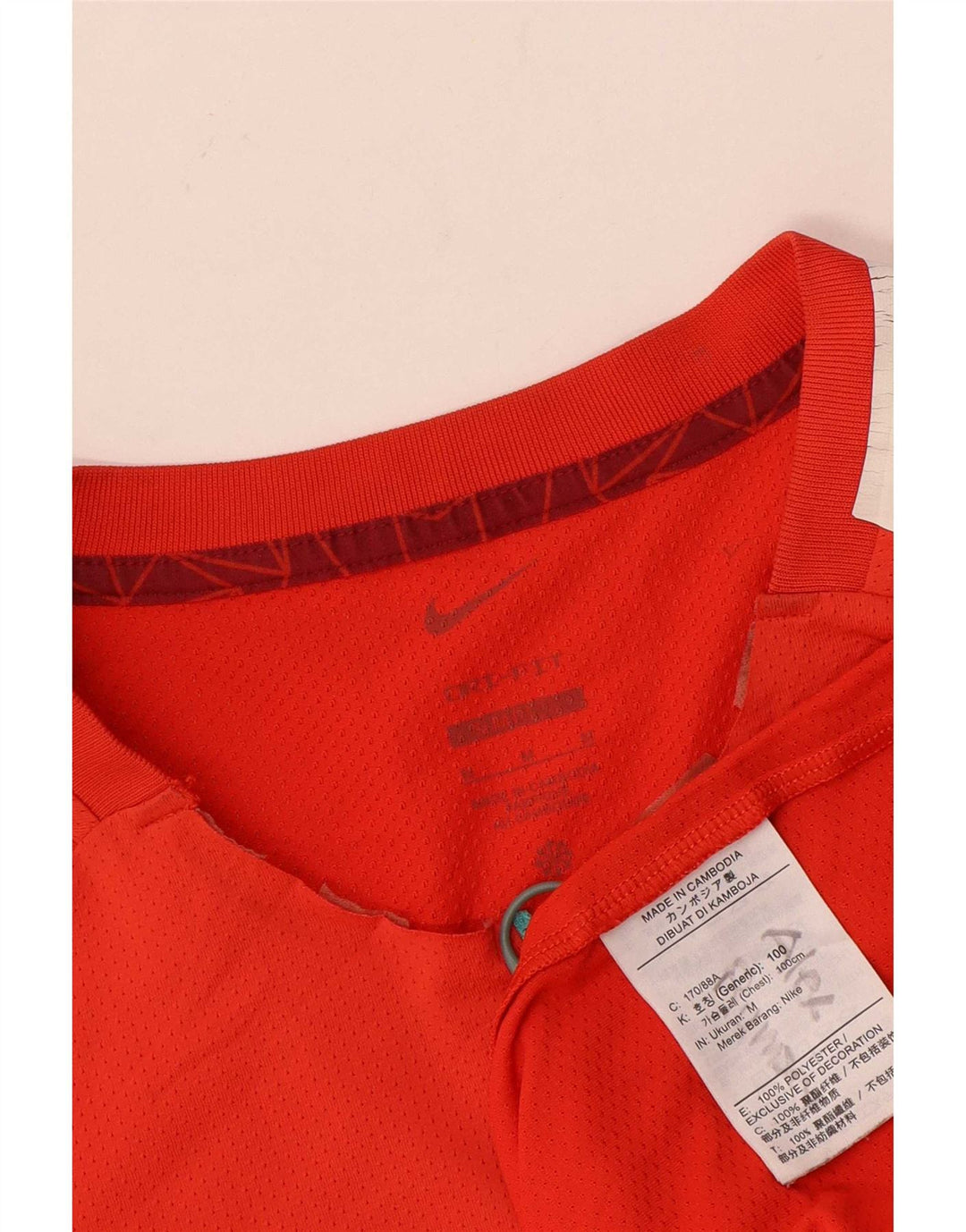 Nike muška majica kratkih rukava s grafičkim motivima srednje crvene boje od poliestera