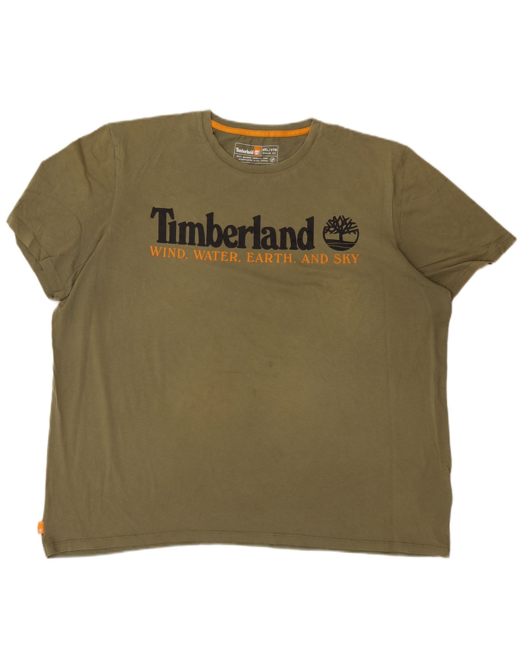 TIMBERLAND Muška majica s kratkim rukavima Regular Fit 3XL kaki pamuk
