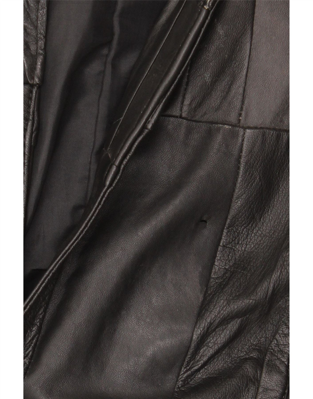 VINTAGE muška kožna jakna UK 38 srednje crna patchwork