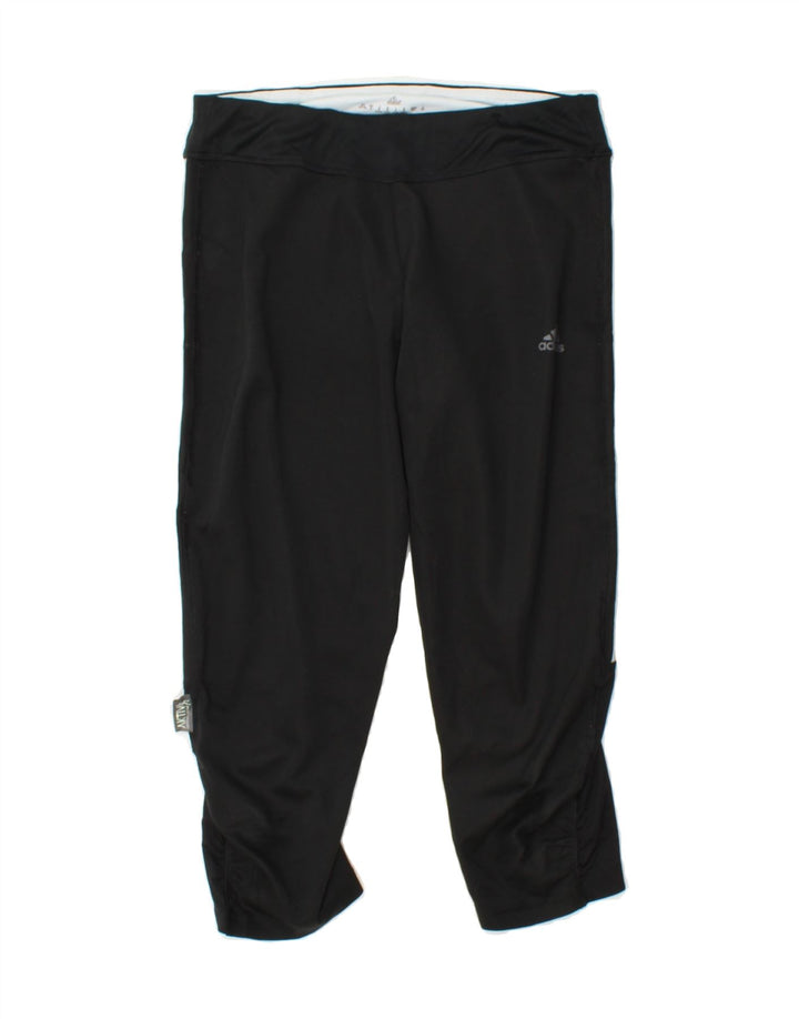 ADIDAS Womens Capri Leggings UK 8/10 Small  Black Vintage Adidas and Second-Hand Adidas from Messina Hembry 