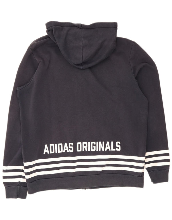 Adidas muška majica s kapuljačom s patentnim zatvaračem, veliki tamnoplavi pamuk