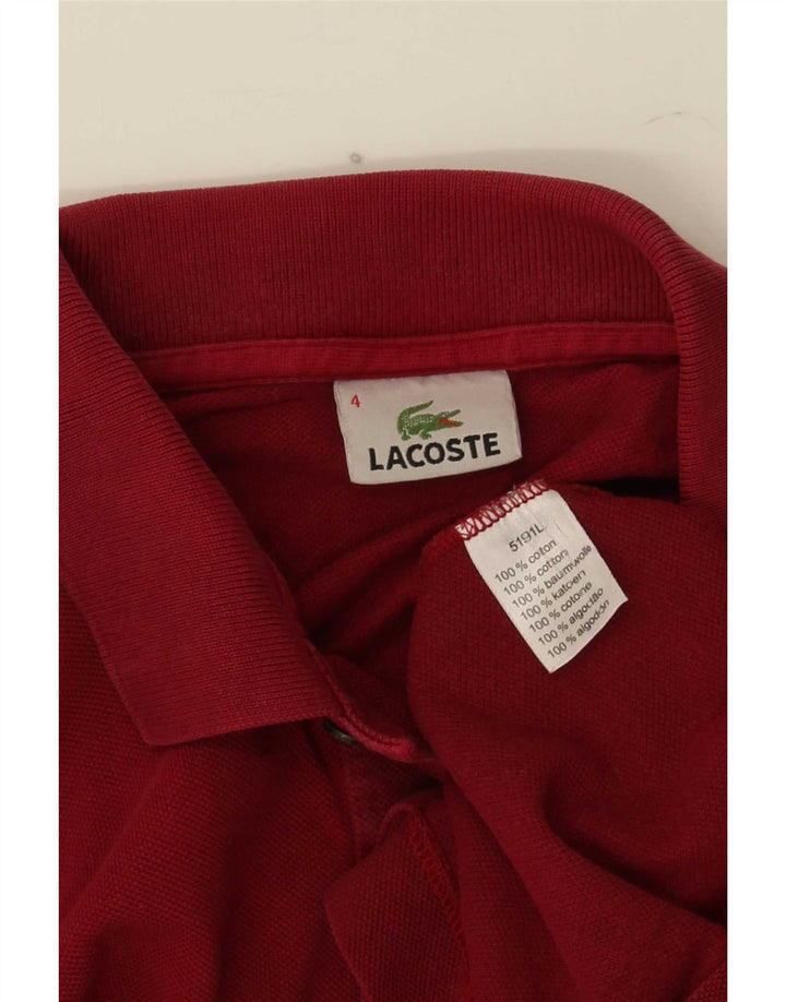 Lacoste muška polo majica veličine 4 srednje crvene pamučne boje