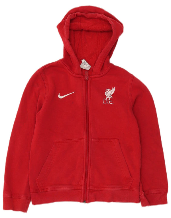 NIKE Boys Liverpool pulover s kapuljačom s patentnim zatvaračem 8-9 godina mali crveni pamuk