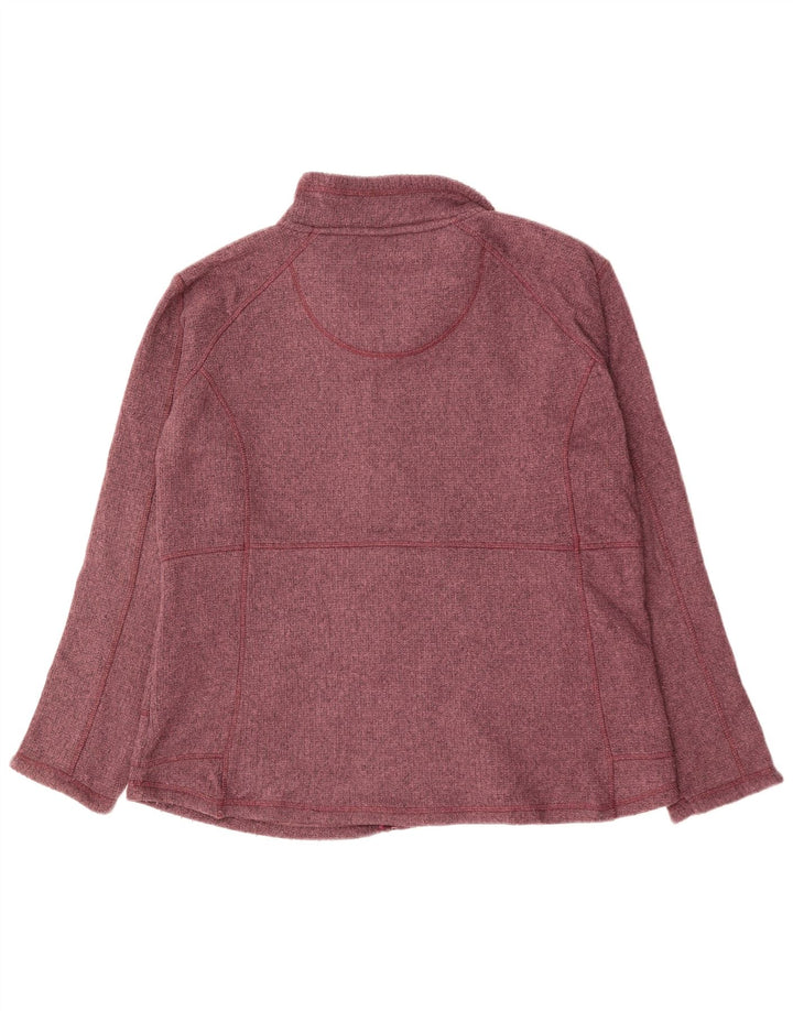 WEIRD FISH Ženski preveliki džemper UK 18 XL tamnocrveni poliester