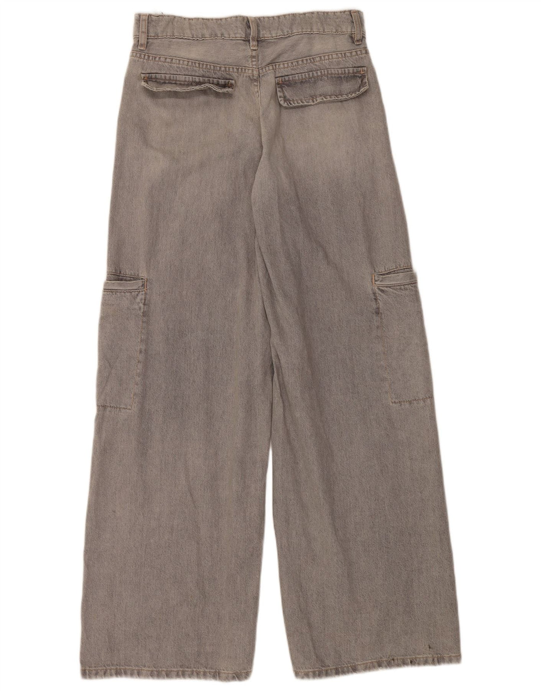 ZARA ženske Cargo traperice širokih nogavica EU 40 srednje W30 L34 sivi pamuk