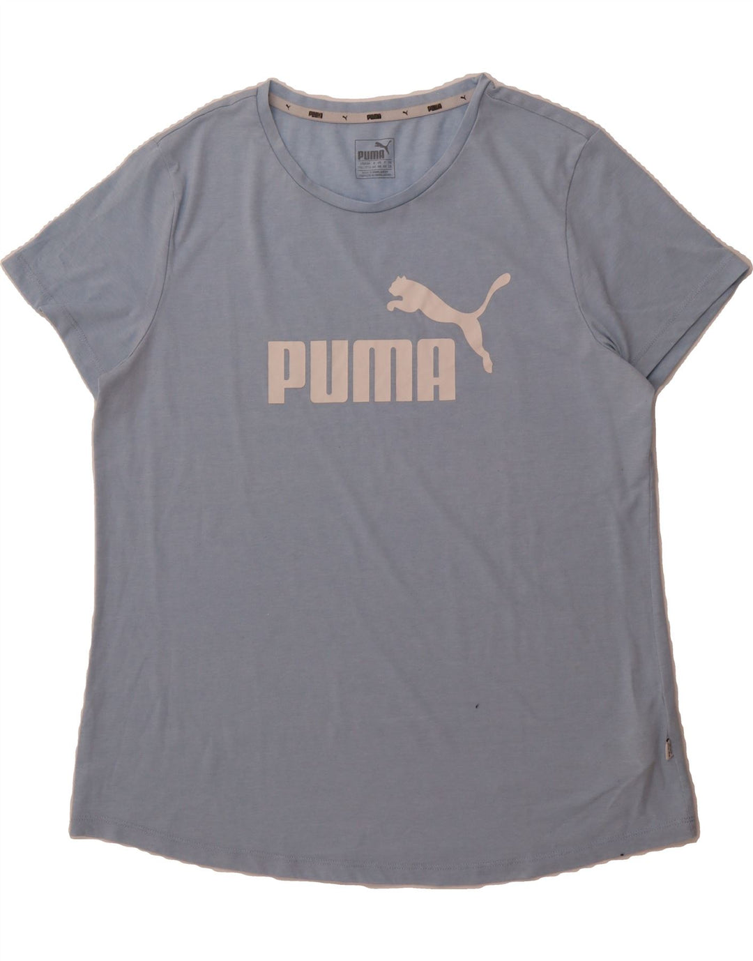 PUMA Womens Graphic T-Shirt Top UK 18 XL Blue Polyester Vintage Puma and Second-Hand Puma from Messina Hembry 