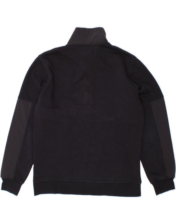 NICCE Mens Zip Neck Sweatshirt Jumper Medium Navy Blue Colourblock Vintage Nicce and Second-Hand Nicce from Messina Hembry 