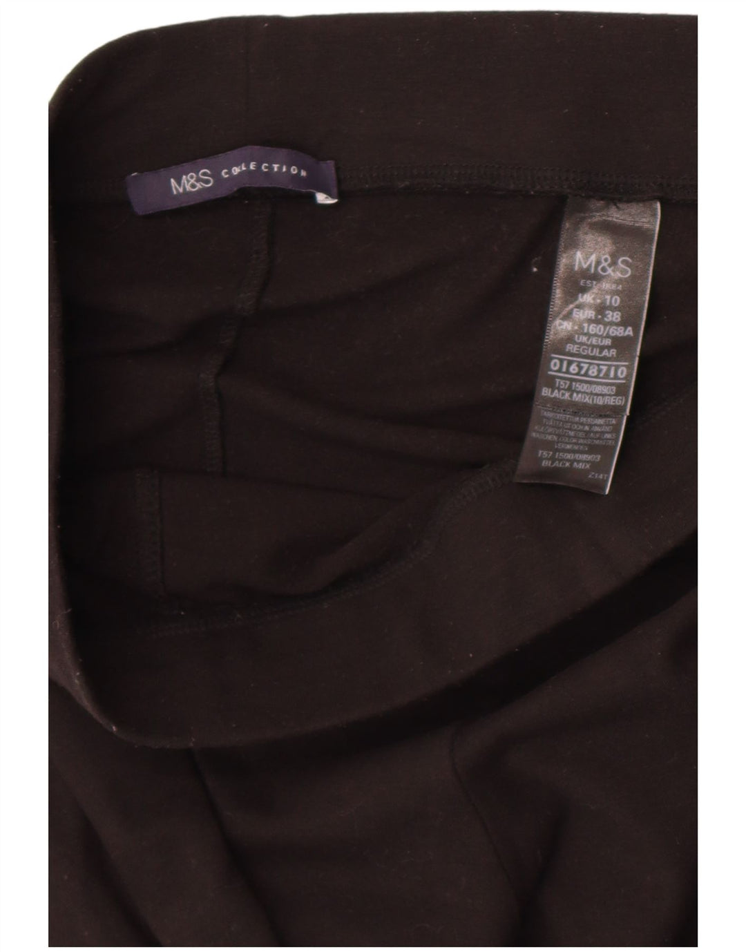 Marks & Spencer ženske tajice UK 10 male crne poliesterske