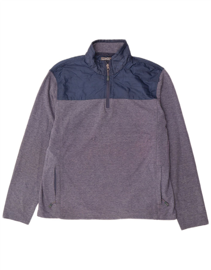 Eddie Bauer muški džemper s izrezom i velikim plavim blokom