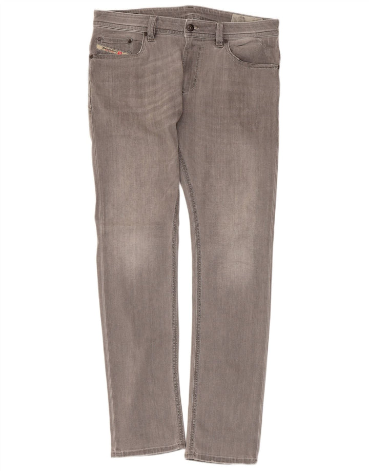 DIESEL Ženske Thavar uske traperice W34 L32 Sivi pamuk