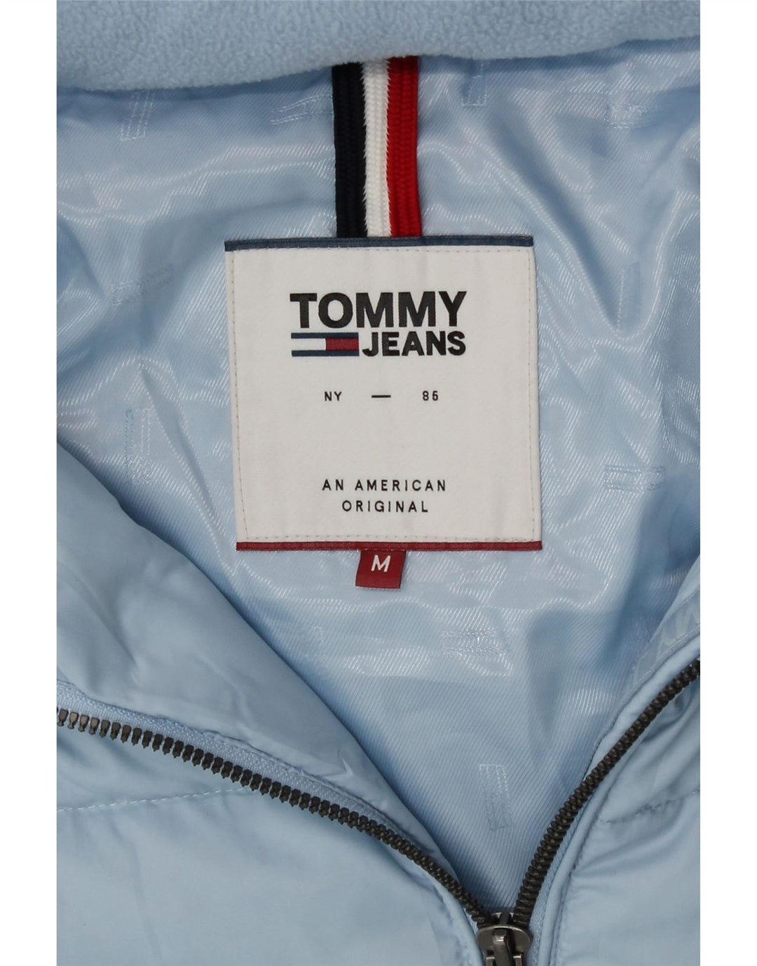 Tommy Hilfiger ženska podstavljena jakna s kapuljačom UK 14 srednje plavi poliester