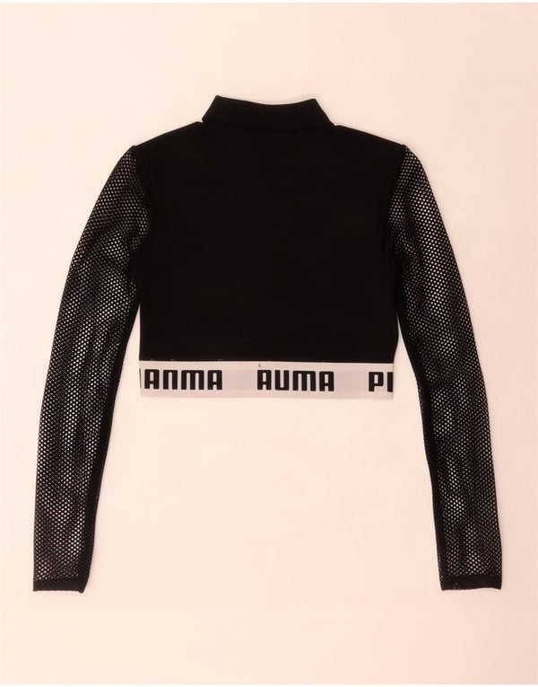 Puma ženska majica s kratkim rukavima dugih rukava UK 12 srednje crne boje