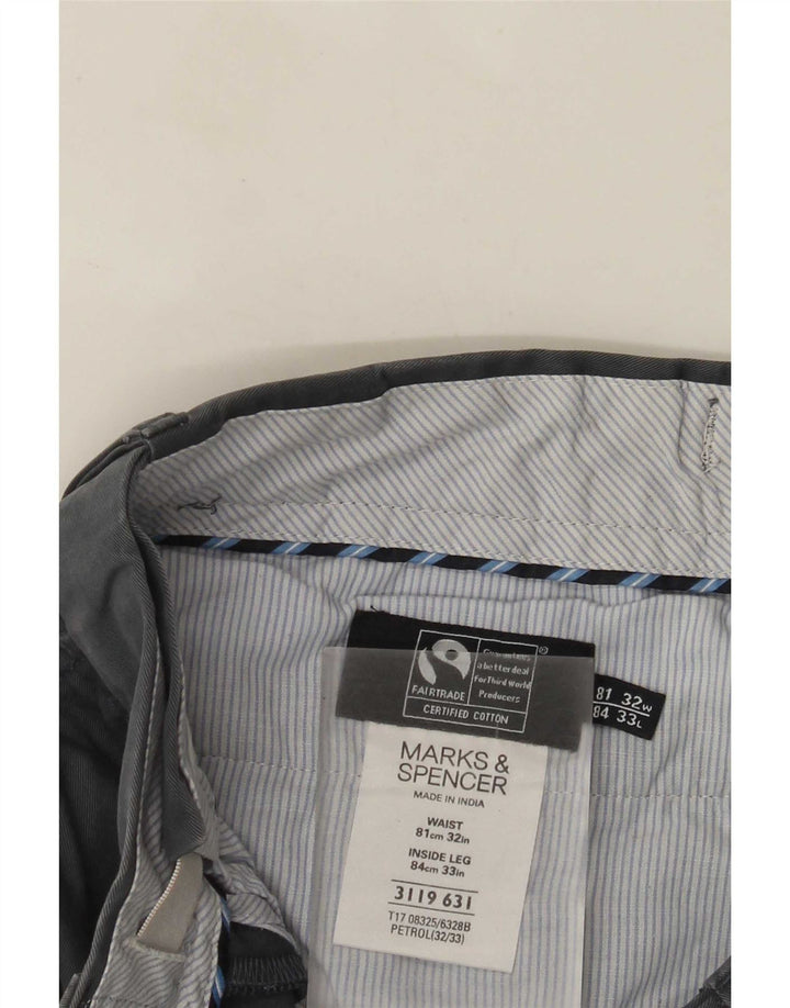 Marks & Spencer muške hlače ravnog odijela W32 L33 sivi pamuk