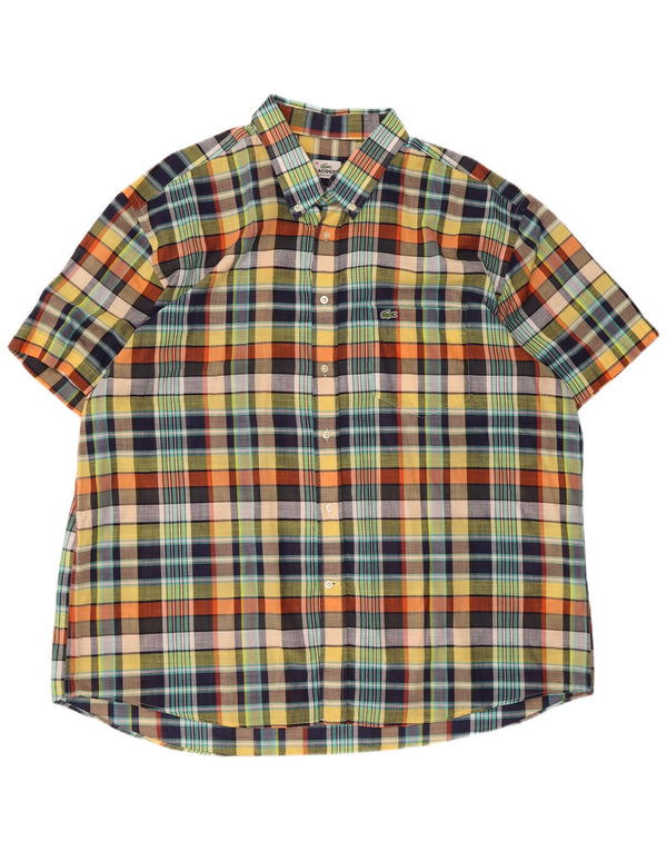 Lacoste muška košulja kratkih rukava regular kroja, veličina 48 3XL, višebojni karirani