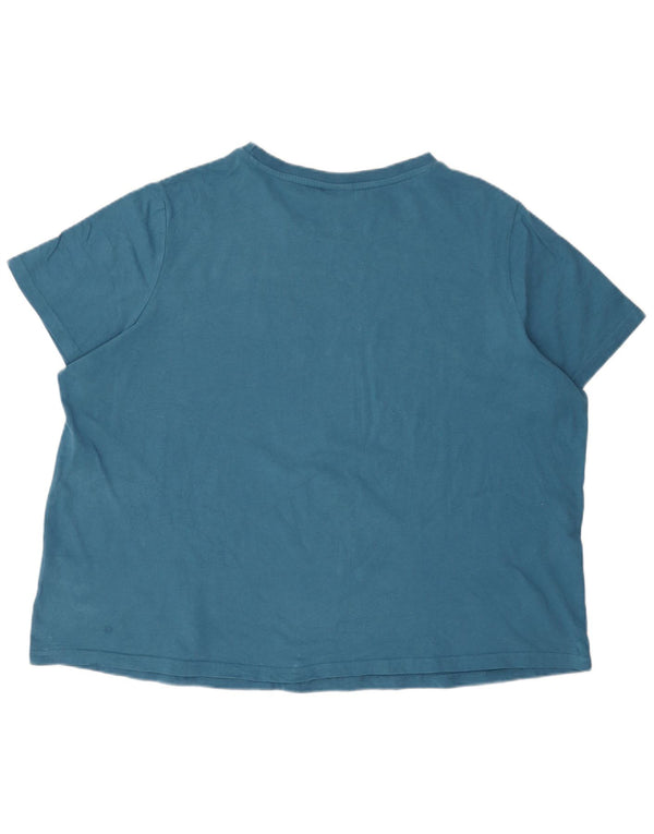 Ellesse ženska majica kratkih rukava s grafičkim motivima UK 28 6XL plavi pamuk