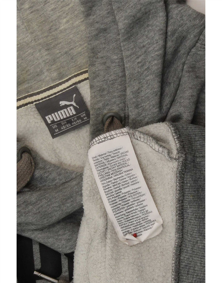 Puma muška majica s kapuljačom srednje sive boje