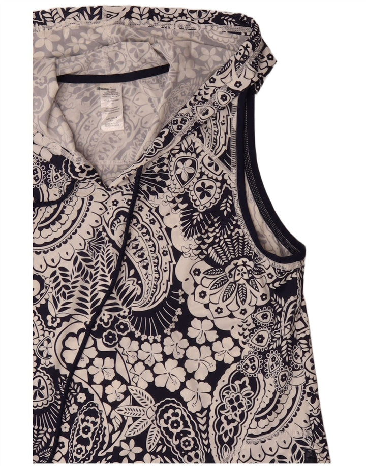 Tommy Bahama ženski gornji dio bluze bez rukava UK 10 Mali tamnoplavi najlon