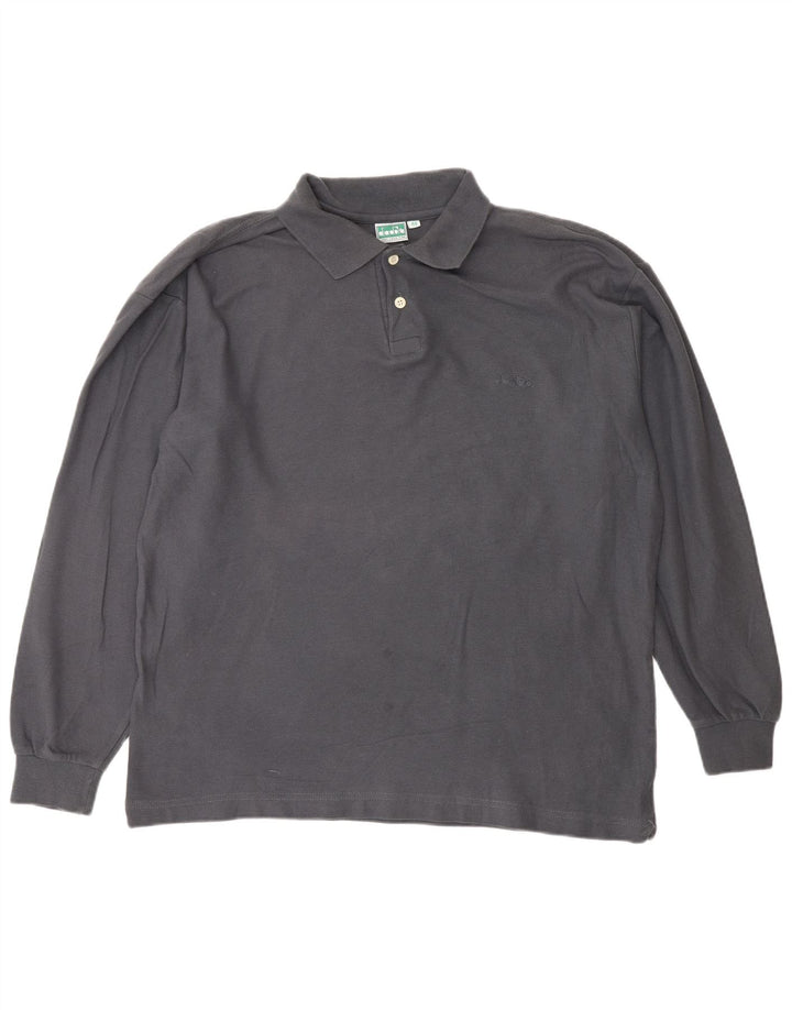 DIADORA Muška polo majica dugih rukava IT 48 srednje sivi pamuk