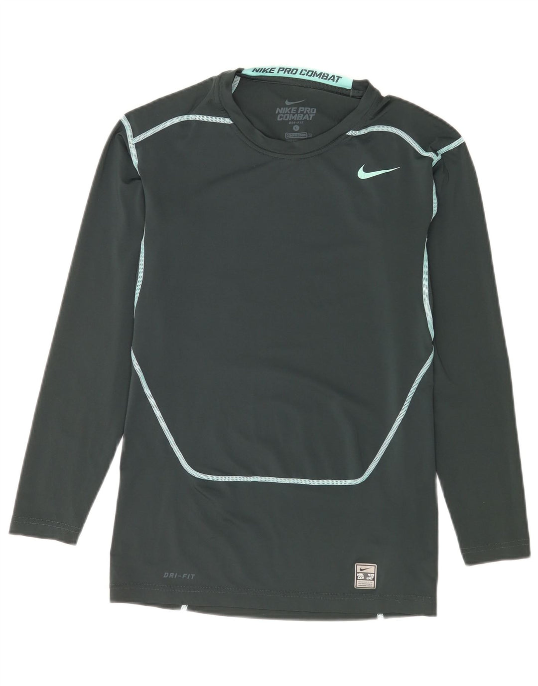 Nike muška Dri Fit majica dugih rukava, veliki zeleni poliester