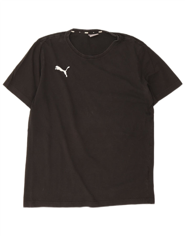 Puma muška majica kratkih rukava srednji crni pamuk