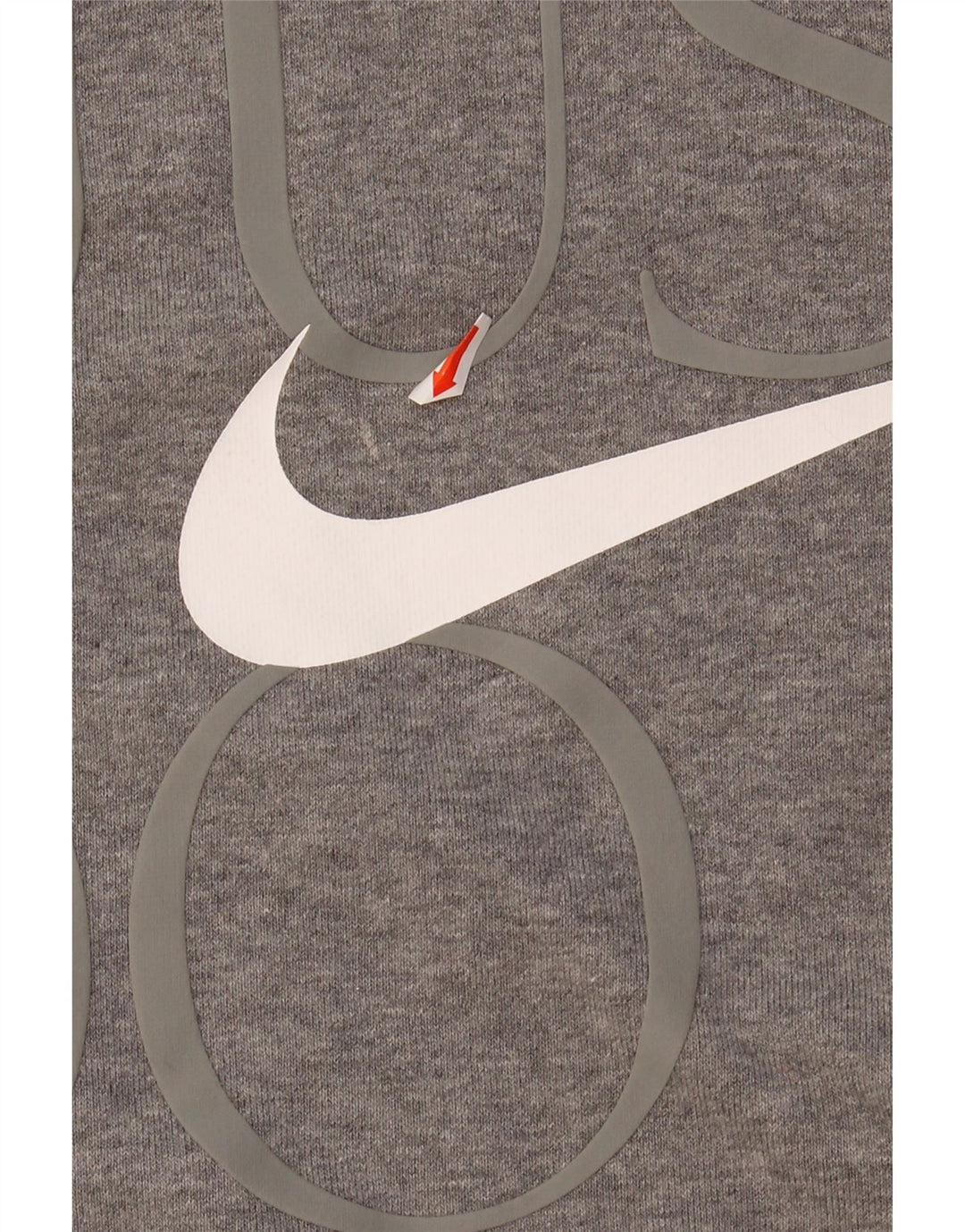 NIKE Womens Dri Fit Oversized Graphic Sweatshirt Jumper UK 10 Small Grey Vintage Nike and Second-Hand Nike from Messina Hembry 