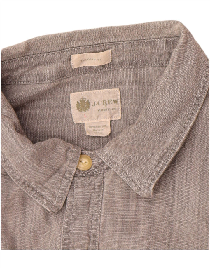 J. Crew muška krojena velika siva pamučna košulja