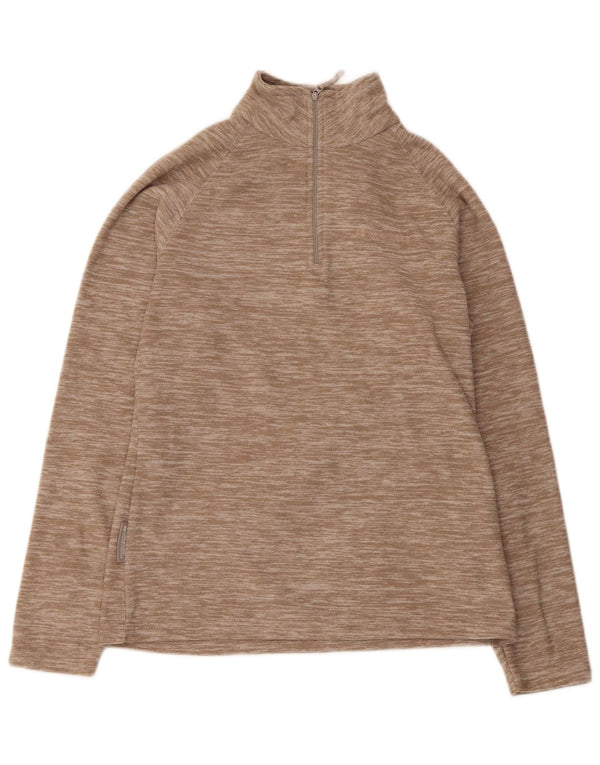 Mountain Warehouse Ženski džemper od flisa s patentnim izrezom UK 10 Small Beige Flecked