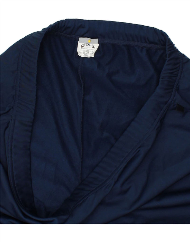 ASICS Mens Tracksuit Trousers 2XL  Navy Blue Polyester Vintage Asics and Second-Hand Asics from Messina Hembry 