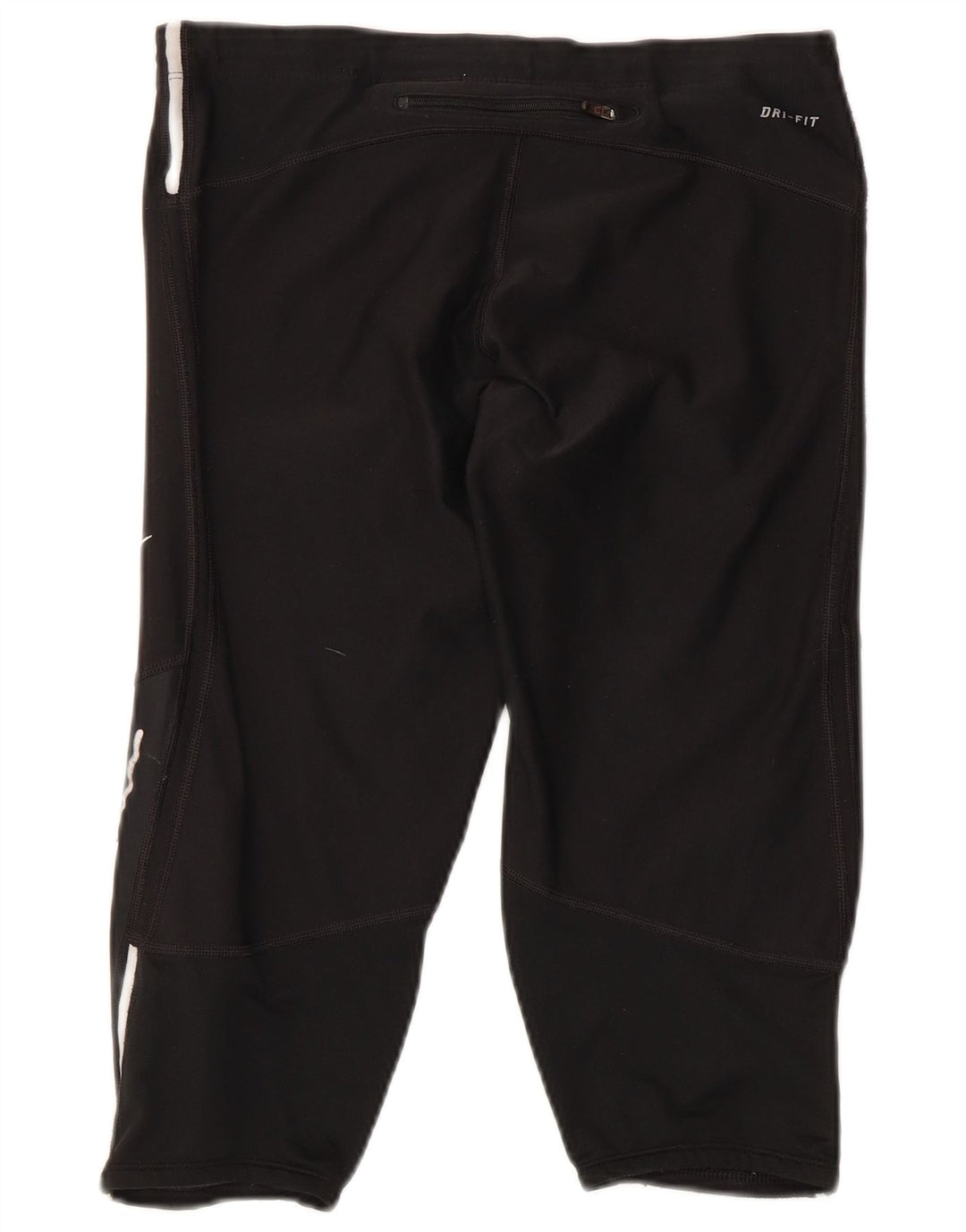Nike Ženske Dri Fit Capri tajice UK 12 srednje crne poliesterske boje
