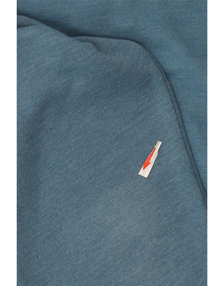 Crew Clothing Muška majica s izrezom s patentnim zatvaračem Srednje plavi pamuk