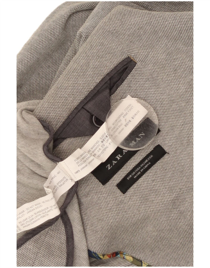 Zara muška jakna sa 2 gumba EU 56 XL sivi poliester