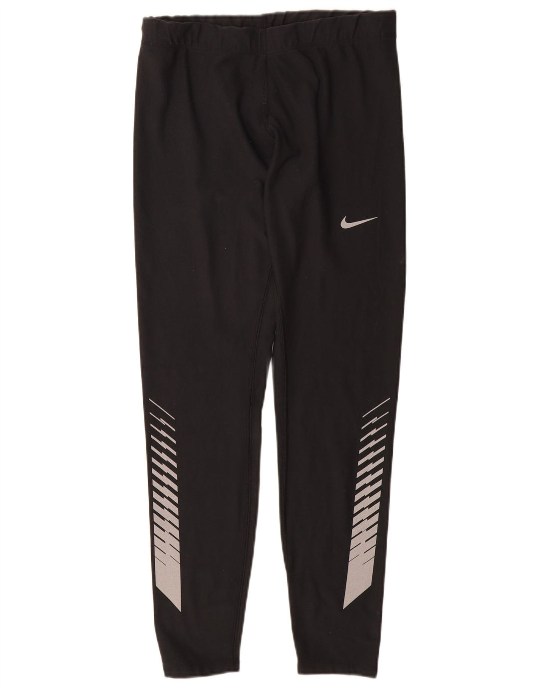 NIKE ženske Dri Fit grafičke tajice UK 12 srednje crne