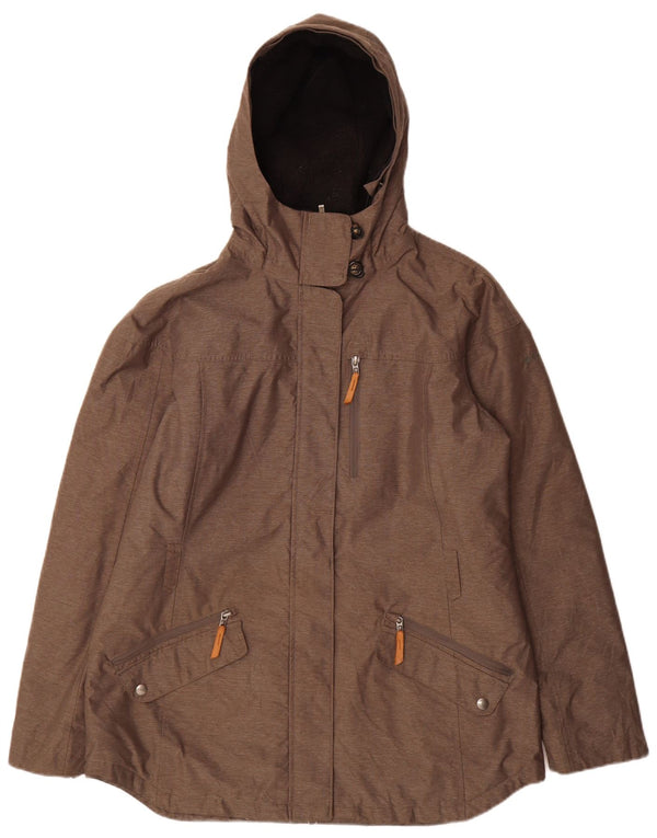 Columbia Ženska jakna parka s kapuljačom Omni-Heat UK 18 XL Siva prugasta najlon