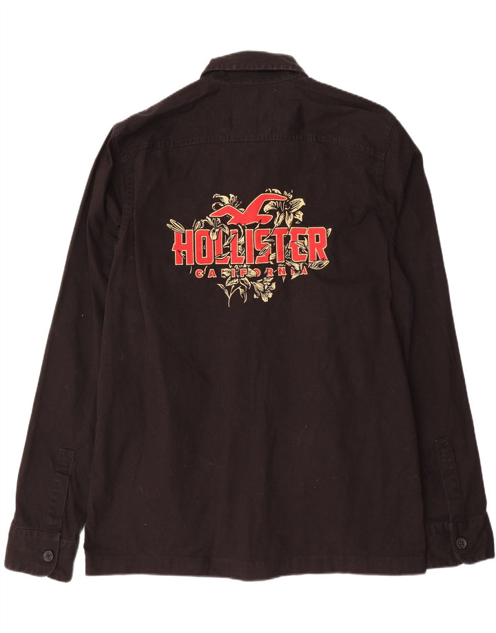 HOLLISTER Mens Graphic Shirt Medium Black Cotton