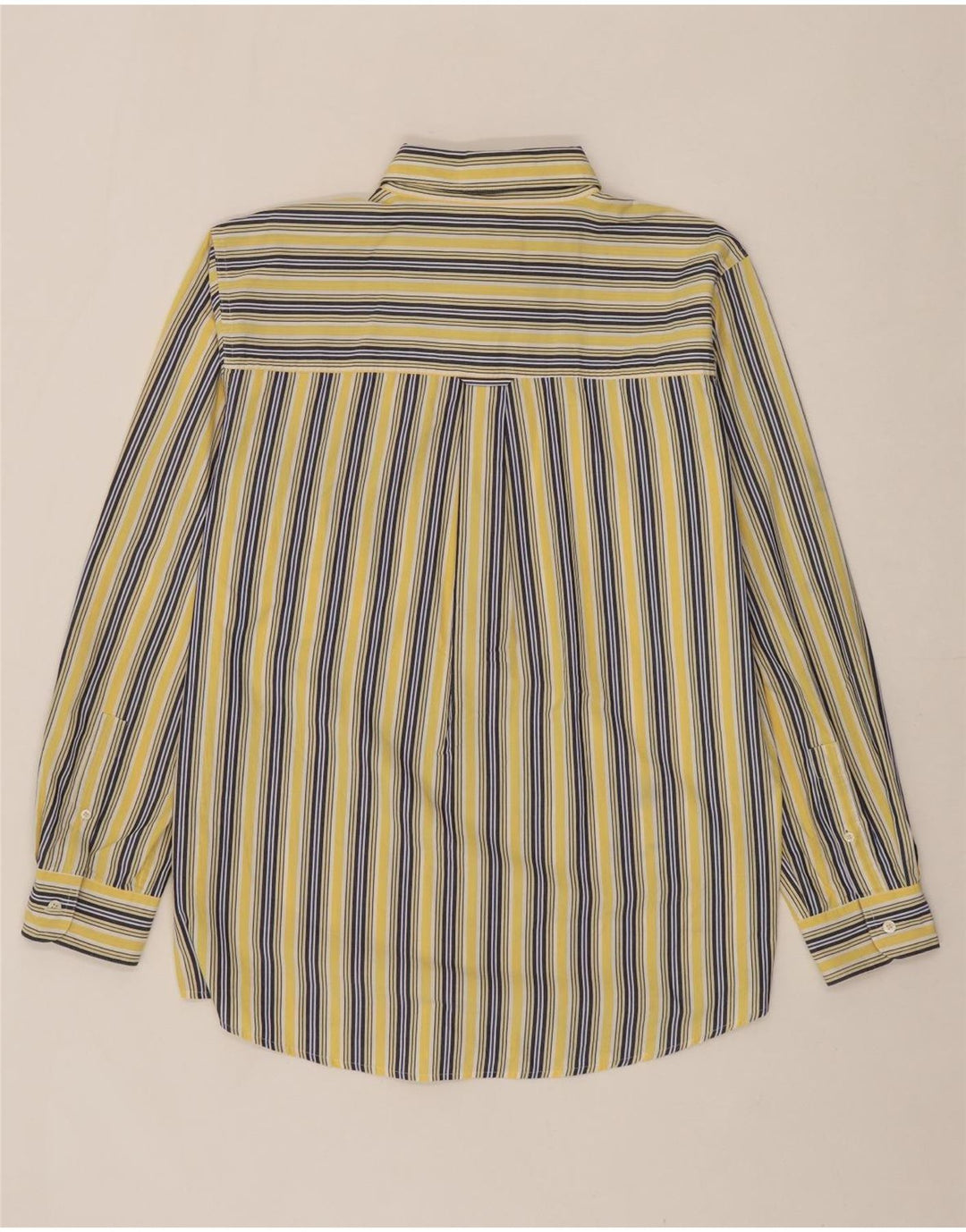 CHAPS Mens Grant Fit Shirt Large Yellow Striped Cotton Vintage Chaps and Second-Hand Chaps from Messina Hembry 