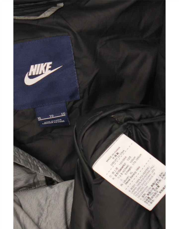Nike ženska podstavljena jakna s kapuljačom UK 18 XL sivi poliester