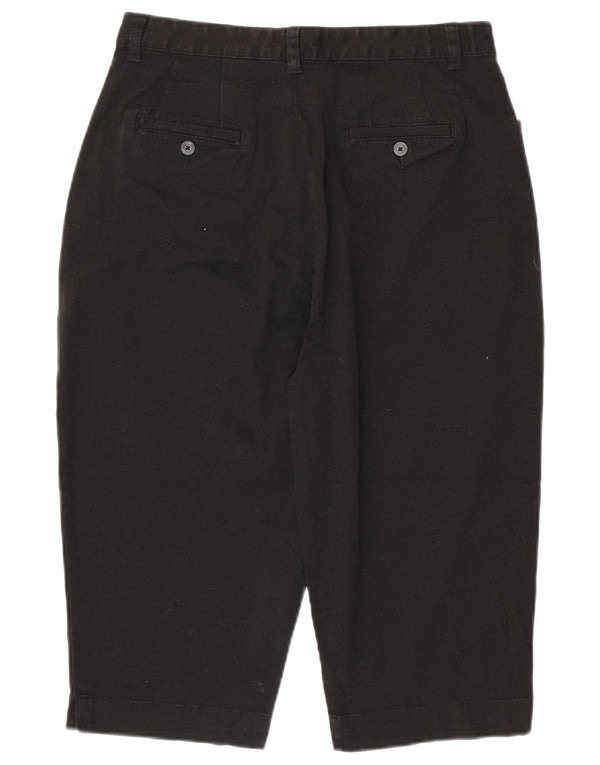 LEE Ženske kaki kapri hlače visokog struka US 16 2XL W32 L18 crni pamuk